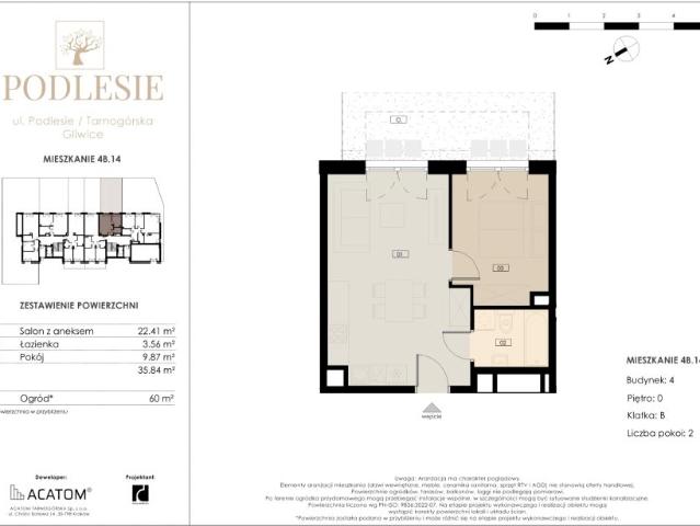 Mieszkanie 35,8m²