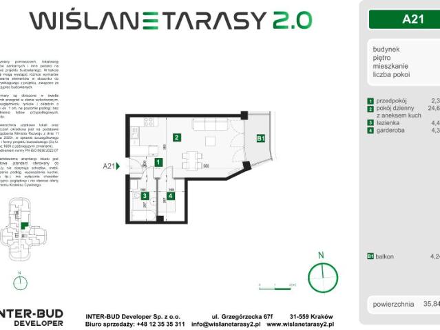 Mieszkanie 35,8m²