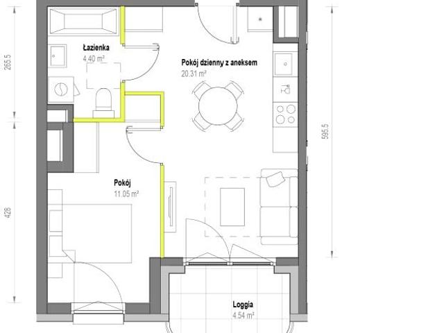 Mieszkanie 35,8m²