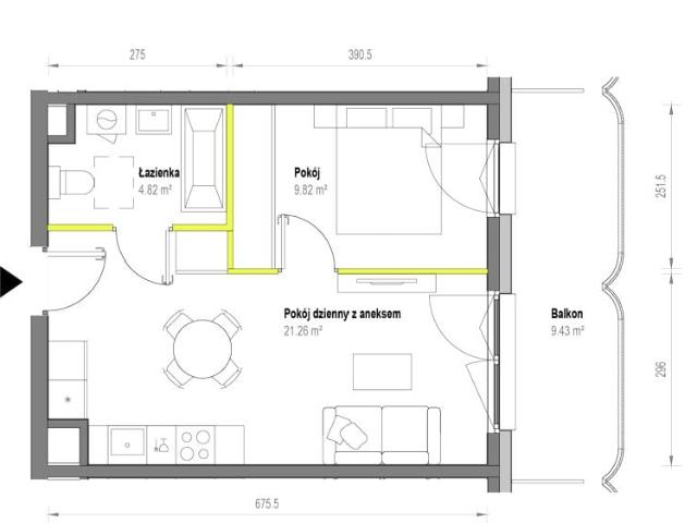 Mieszkanie 35,9m²