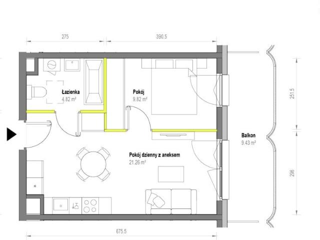 Mieszkanie 35,9m²