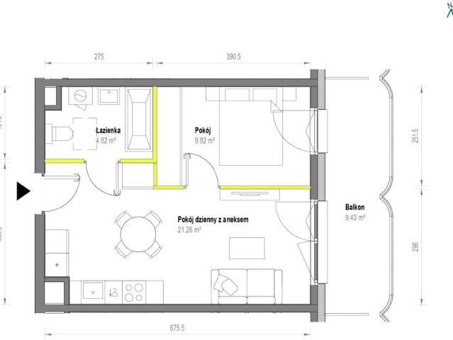 Mieszkanie 35,9m²