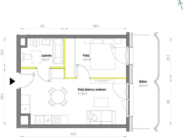 Mieszkanie 35,9m²