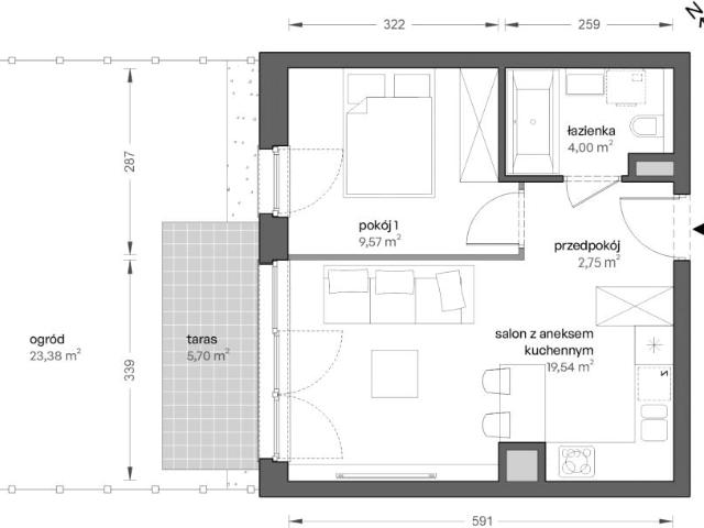 Mieszkanie 35,9m²