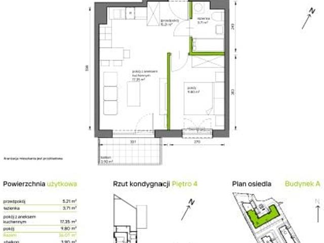 Mieszkanie 36,1m²