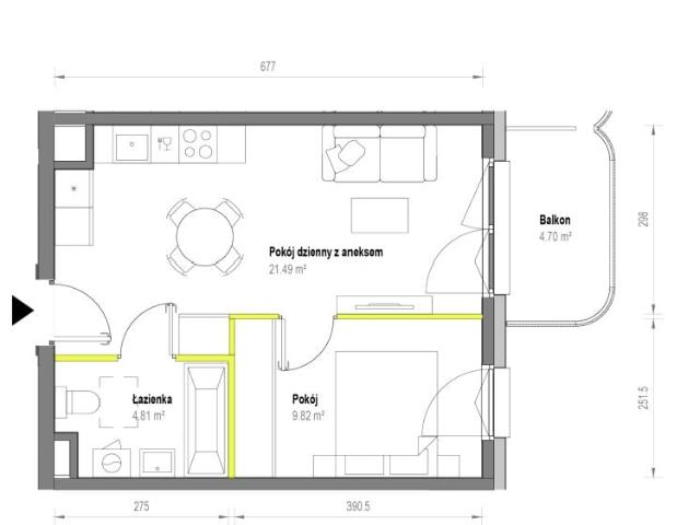 Mieszkanie 36,1m²