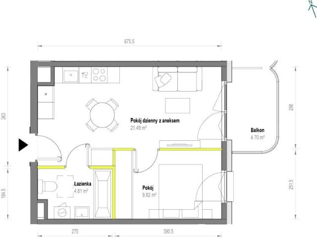Mieszkanie 36,1m²