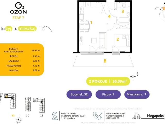 Mieszkanie 36,1m²