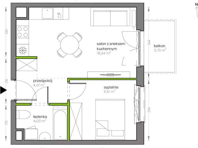 Mieszkanie 36,2m²