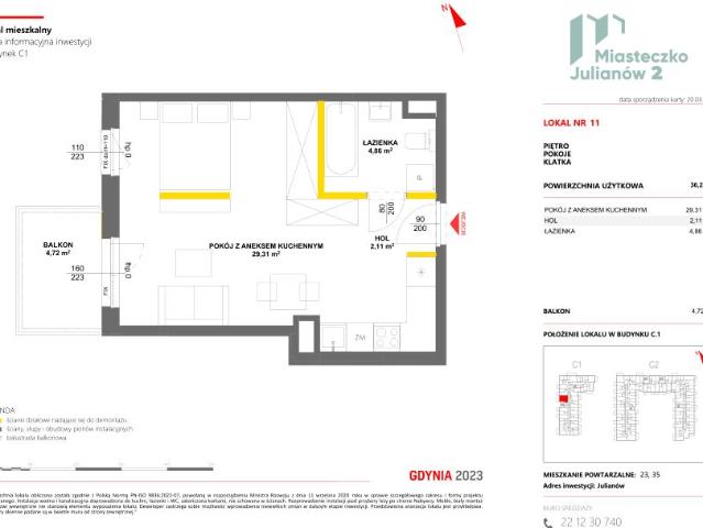 Mieszkanie 36,3m²