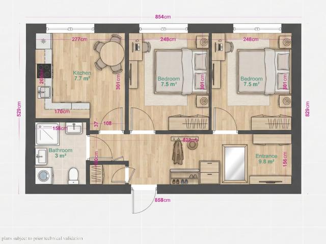 Mieszkanie 36,52 m² z oddzielną kuchnią na wynajem ul. Armii Krajowej, Mysłowice