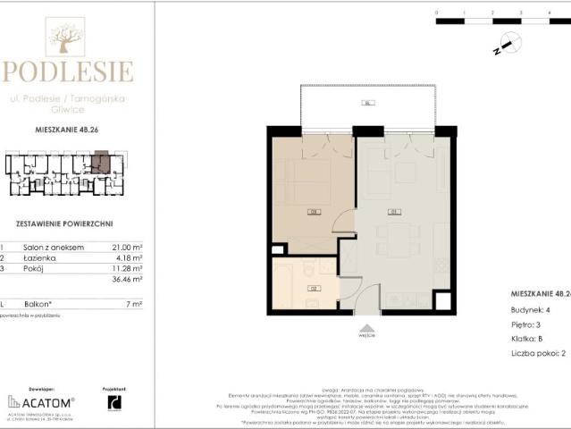 Mieszkanie 36,5m²