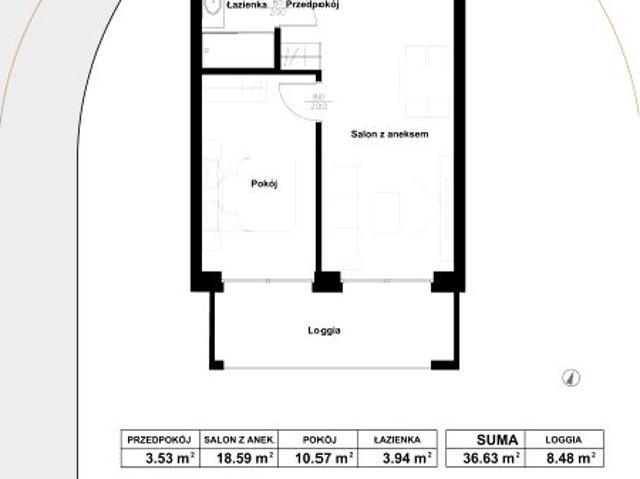 Mieszkanie 36,6m²