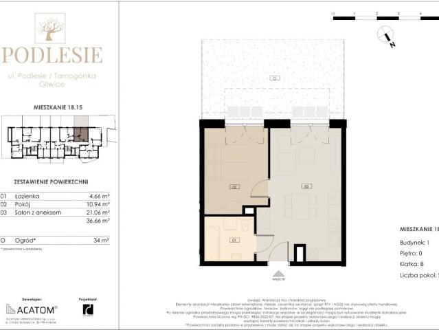 Mieszkanie 36,7m²