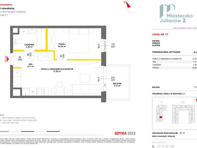 Mieszkanie 36,7m²