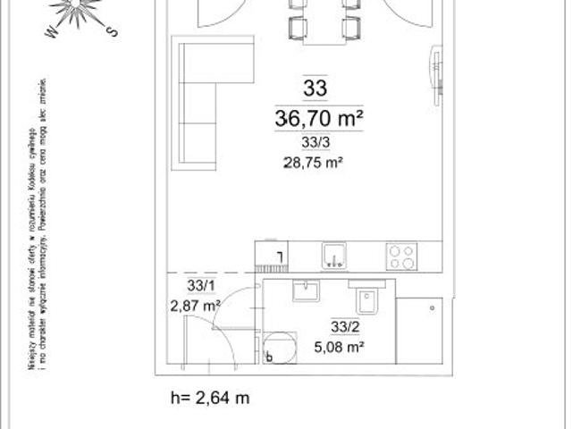 Mieszkanie 36,7m²