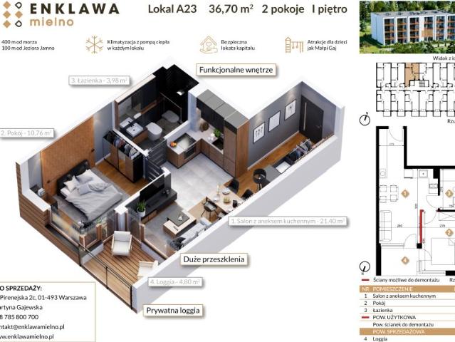 Mieszkanie 36,7m²