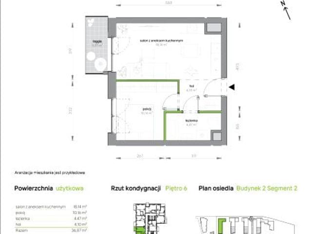 Mieszkanie 36,9m²