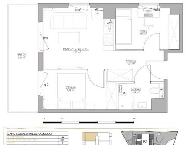 Mieszkanie 36,9m²