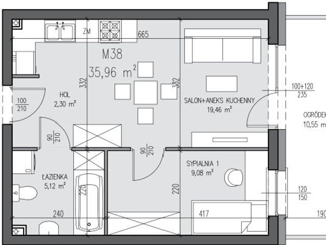 Mieszkanie 36m²