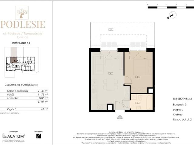 Mieszkanie 37,1m²