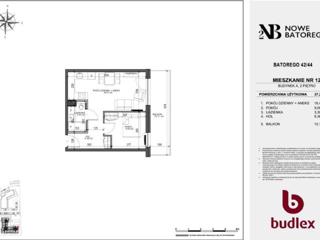 Mieszkanie 37,2m²