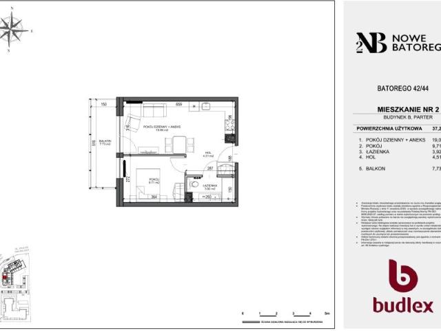 Mieszkanie 37,2m²