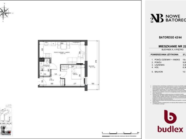 Mieszkanie 37,2m²