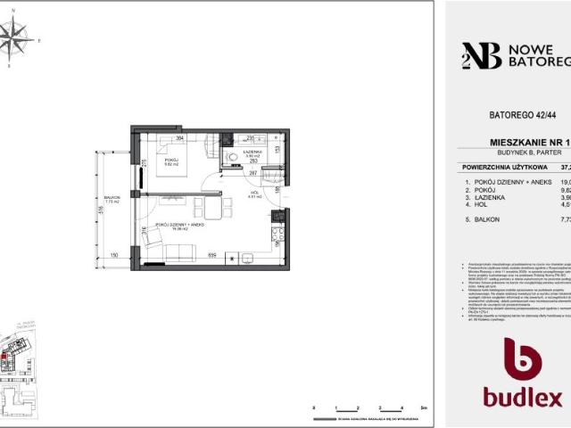 Mieszkanie 37,3m²