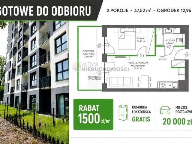 Mieszkanie 37,52 m², Kraków