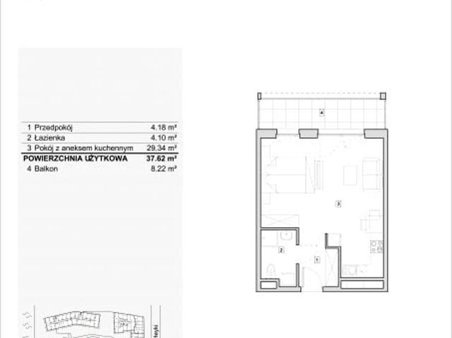 Mieszkanie 37,6m²