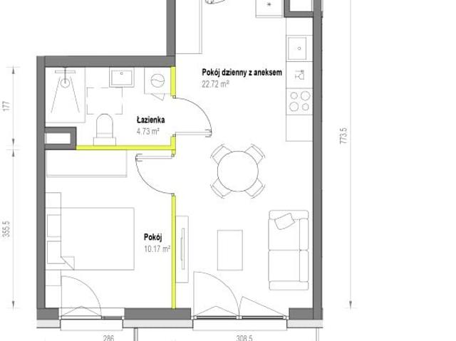Mieszkanie 37,6m²