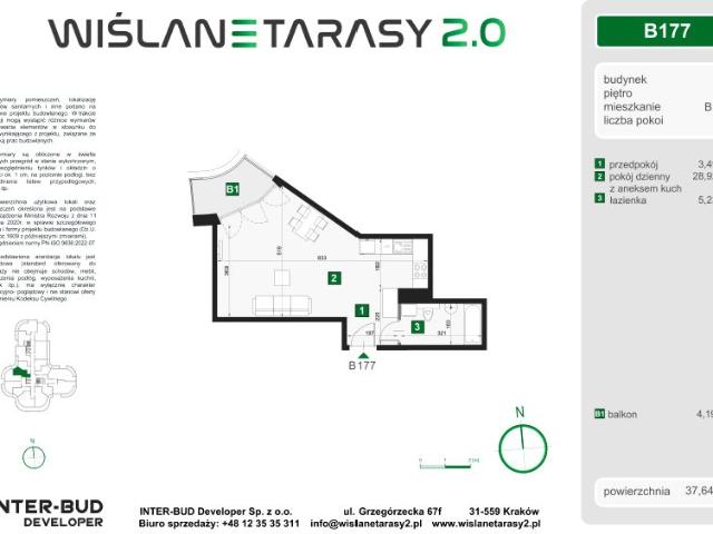 Mieszkanie 37,6m²