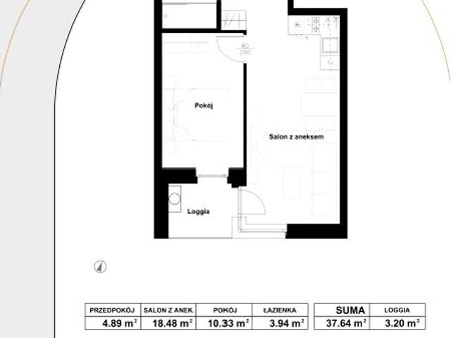 Mieszkanie 37,6m²
