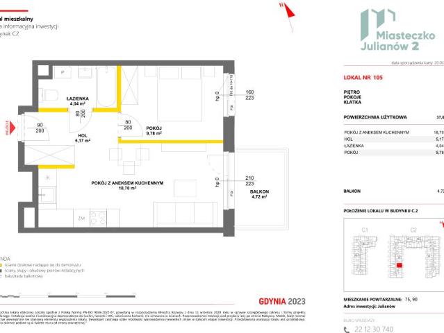 Mieszkanie 37,7m²