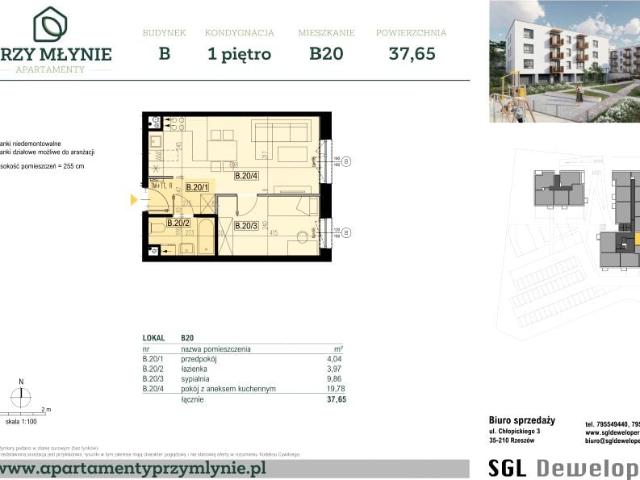 Mieszkanie 37,7m²