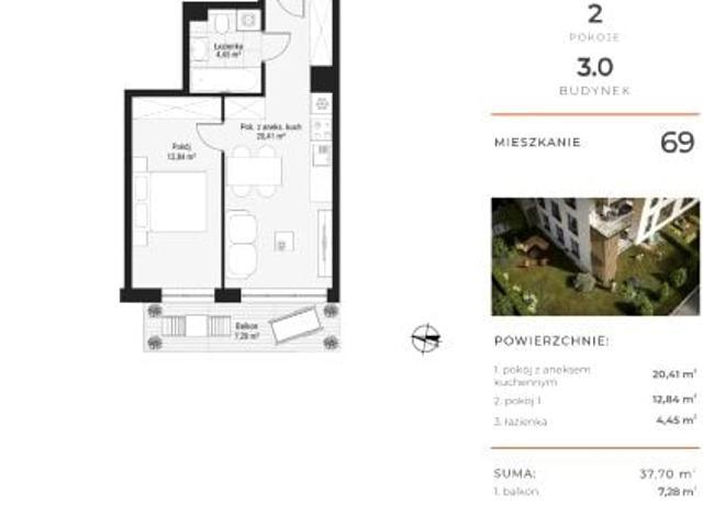 Mieszkanie 37,8m²