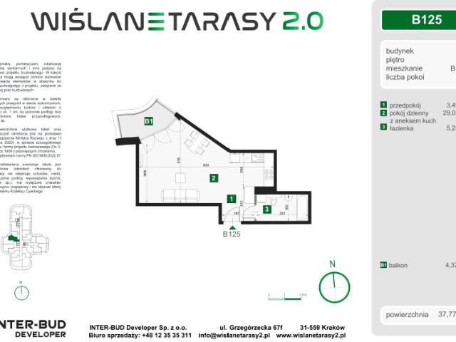 Mieszkanie 37,8m²