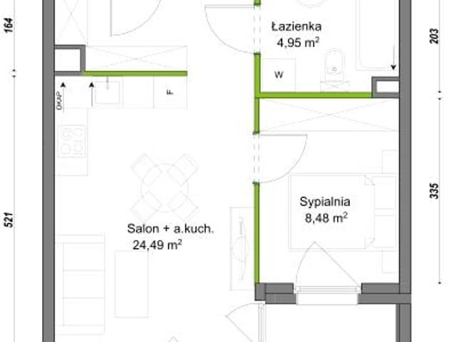 Mieszkanie 37,9m²