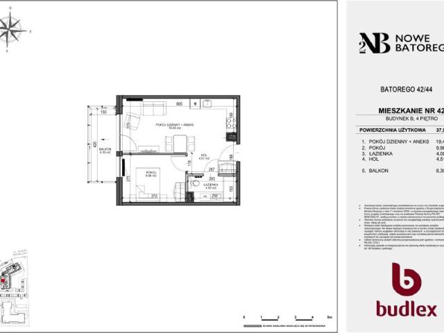 Mieszkanie 37,9m²