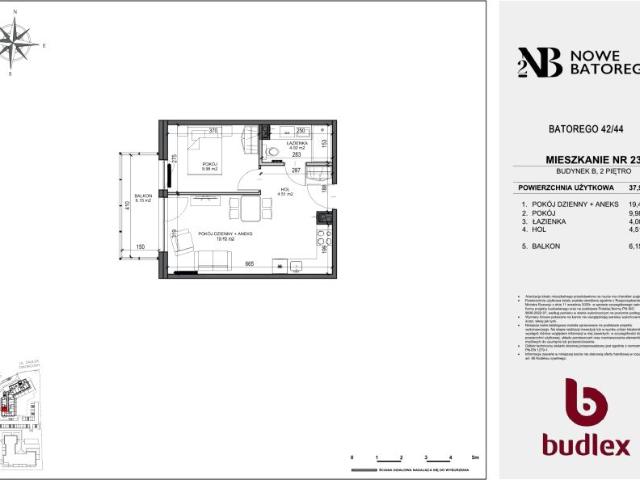 Mieszkanie 37,9m²
