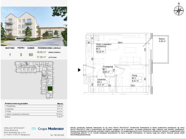Mieszkanie 37,9m²