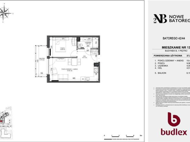 Mieszkanie 37,9m²