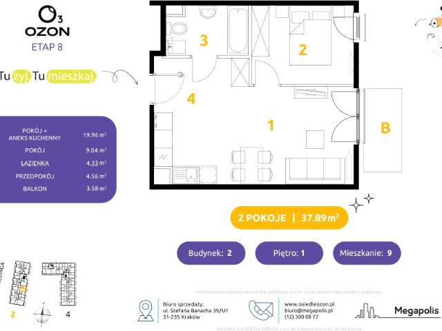 Mieszkanie 37,9m²