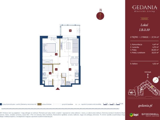 Mieszkanie 37,9m²