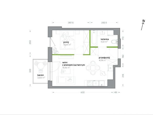 Mieszkanie 37m²