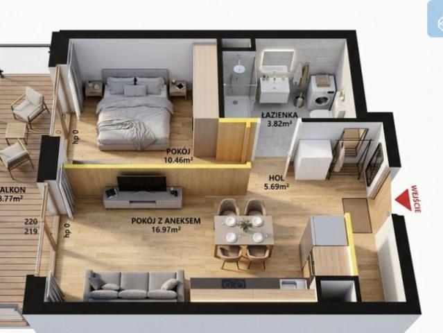 Mieszkanie 38 m², Warszawa