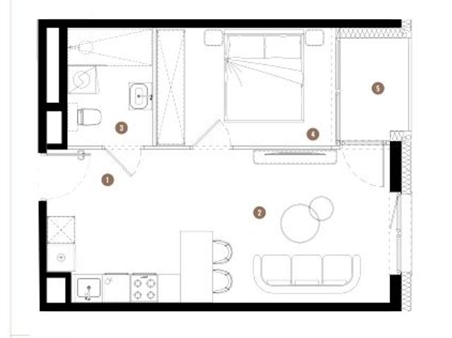 Mieszkanie 38,1m²