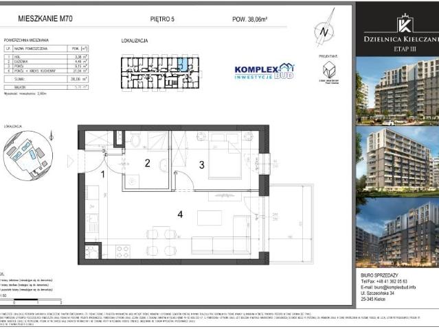 Mieszkanie 38,1m²