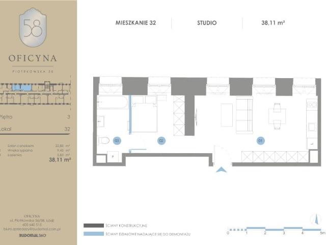 Mieszkanie 38,1m²